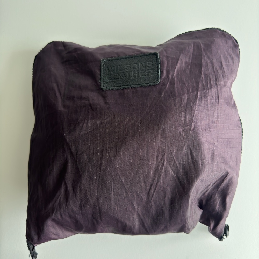 Wilson’s Leather travel packable duffle bag purple